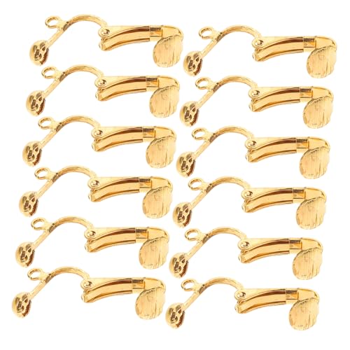 Sewroro 100 Stück Ohrclips aus Kupfer mit Federmechanik Ohrring Adapter Offene Schlaufe kein Durchstechen Erforderlich für DIY Schmuckherstellung Langlebig und Bequem Goldfarben Sewroro 100 Stück Ohrclips aus Kupfer mit Federmechanik Ohrring Adapter Offene Schlaufe kein Durchstechen Erforderlich für DIY Schmuckherstellung Langlebig und Bequem Goldfarben von Sewroro