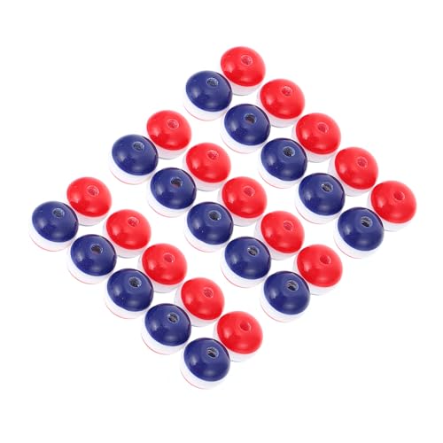 Sewroro 100 Stück Runde Acrylperlen Rot Weiß Blau Resin DIY Schmuck Perlen Zubehör für Armband Halskette Basteln Handgemachte Accessoires von Sewroro