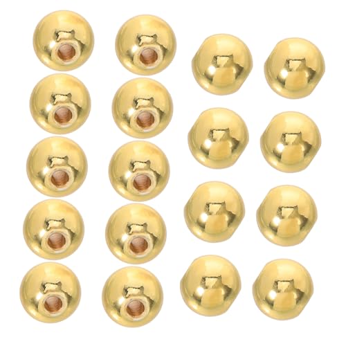 Sewroro 100 Stück Runde Goldfarbene Kupfer Schmuck Spacer Perlen Mit Glücksmotiv Für DIY Armbänder Halsketten Ohrringe Basteln Sewroro 100 Stück Runde Goldfarbene Kupfer Schmuck Spacer Perlen Mit Glücksmotiv Für DIY Armbänder Halsketten Ohrringe Basteln von Sewroro