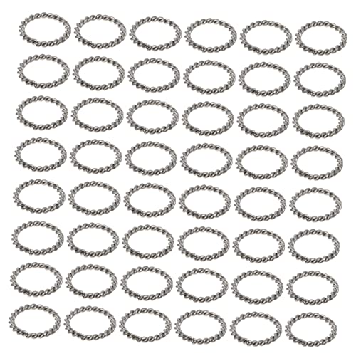 Sewroro 100 Stück Schmuck Verbindungsringe Gedrehte Ringe Schmuck Zubehör für DIY Korrosionsbeständig Langlebig für Armbänder und von Sewroro