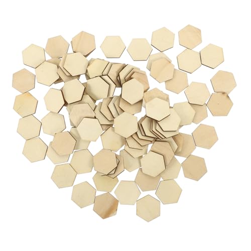 Sewroro 100 Stück Sechseckige Holzscheiben Glatte Holzplatten zum Basteln Leichtes DIY Holzhandwerk Blanko Holzstücke für Malen Schreiben Dekoration für Erwachsene Sewroro 100 Stück Sechseckige Holzscheiben Glatte Holzplatten zum Basteln Leichtes DIY Holzhandwerk Blanko Holzstücke für Malen Schreiben Dekoration für Erwachsene von Sewroro