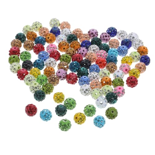 Sewroro 100 Stück Strassperlen für Schmuckherstellung DIY Armband Spacer Beads Vielseitige Perlen für und Handwerksprojekte von Sewroro