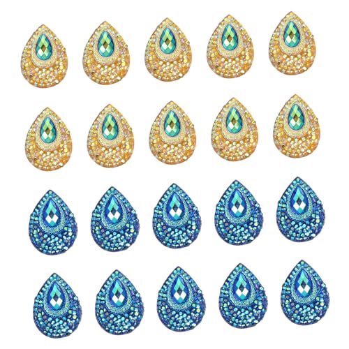 Sewroro 100 Stück Tropfenförmige Resin Strasssteine zum Aufnähen Flache Rückseite Leicht und Langlebig Bunte Farben Gelb Blau für DIY Hochzeitskleider und Textilverzierung Sewroro 100 Stück Tropfenförmige Resin Strasssteine zum Aufnähen Flache Rückseite Leicht und Langlebig Bunte Farben Gelb Blau für DIY Hochzeitskleider und Textilverzierung von Sewroro