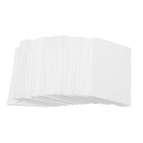 Sewroro 100 Stück Weiße Blanko Karten Umschläge Dickes Mehrzweck Papierbriefumschlag für Büro Organisation Dokumentenaufbewahrung und Postkarten von Sewroro
