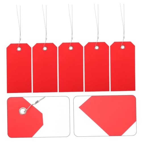 Sewroro 100 Stück Wiederverwendbare PVC Kofferanhänger mit Draht Robuste Beschreibbare Gepäckanhänger für Rucksack und Koffer Vielseitig für Reise Lager Schule Garten Rot Sewroro 100 Stück Wiederverwendbare PVC Kofferanhänger mit Draht Robuste Beschreibbare Gepäckanhänger für Rucksack und Koffer Vielseitig für Reise Lager Schule Garten Rot von Sewroro