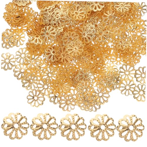 Sewroro 1000 Stück Teiliges Metall blumen perlenkappen Langlebig Rostfrei Filigranes Vintage design für Schmuckherstellung Armbänder Halsketten DIY Zubehör von Sewroro