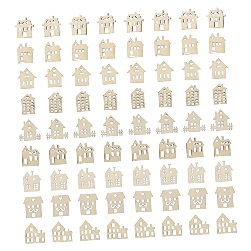 Sewroro 100Stücke DIY Holzscheiben für Unlackierte Holzchips für Kreative Bastelprojekte im Kindergarten für Malen und Gestalten Fördert Fantasie und Praktische Fähigkeiten von Sewroro