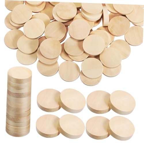 Sewroro 100Stücke Unbehandelte Holzscheiben Robustem Holz für Bastelarbeiten DIY Projekte und Kreative Dekorationen Glatt und Vielseitig Einsetzbar von Sewroro