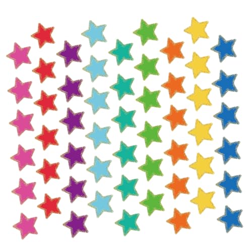Sewroro 108 Blatt Stern Ausschnitte mit Buntem Punktrand Dekorationspapier für Klassenzimmer Diy Bastelprojekte und Heimdekoration für Lehrer und Schüler Klebepunkte von Sewroro