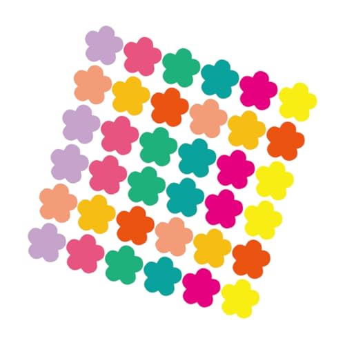 Sewroro 108 Stück Bunte Blumen Papierausschnitte für Pinnwanddekorationen Teiliges mit Farben für Kreative Bastelarbeiten und Frühlingshafte Klassenzimmergestaltung von Sewroro