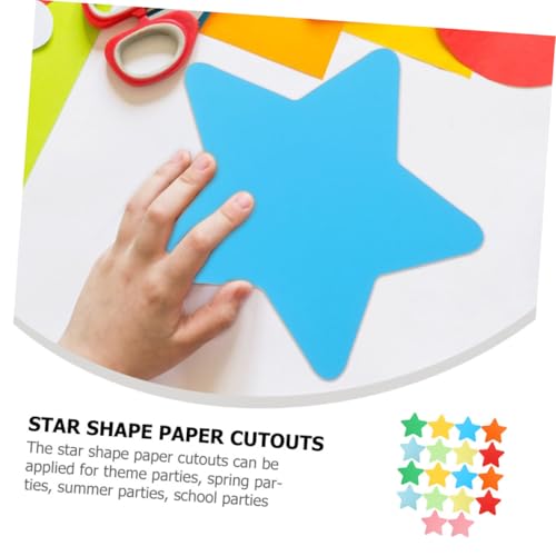 Sewroro 108 Stück Teiliges Bunte Papier sternausschnitte aus Dickem Karton Dekorative Wanddekoration für Schule Party und Bastelprojekte Einfache Anwendung Glatten Oberflächen Vielseitig von Sewroro