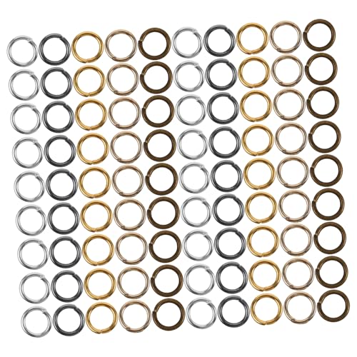 Sewroro 10Er-Packungen Jump Ringe für Schmuckherstellung Metall Spaltringe in DIY Ohrring Verbindungsringe für Halsketten Armbänder und Ohrringe Vielseitige Schmuckverbinder von Sewroro