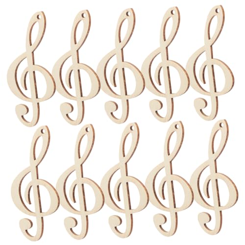 Sewroro 10Stücke DIY Holzscheiben Musiknotenform Leere Holzausschnitte für Kreative Bastelprojekte für Hochzeitsdekoration Glatt und Langlebig Sewroro 10Stücke DIY Holzscheiben Musiknotenform Leere Holzausschnitte für Kreative Bastelprojekte für Hochzeitsdekoration Glatt und Langlebig von Sewroro