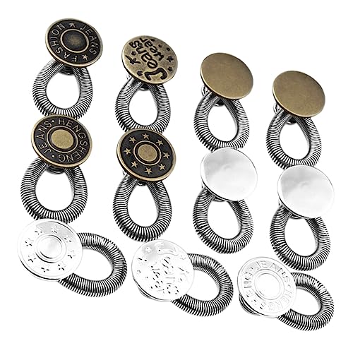 Sewroro 11 Stück Teiliges von Verstellbaren Metallknöpfen für Jeans und Hosen für Schwangerschaft und Bequemen Sitz kein Nähen Erforderlich von Sewroro