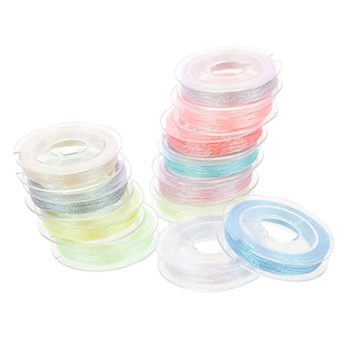 Sewroro 12 Rollen Nachtlicht Stickgarn Nähgarn Für Quiltmaschinen Webeinfädler Stickgarn Organizer Leuchtstickgarn Besticktes Multitextil Nähgarn Aus Polyester von Sewroro