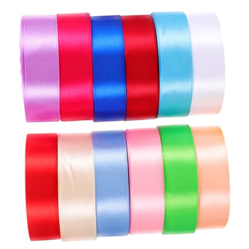 Sewroro 12 Rollen Teiliges Geschenkband Bunte Polyesterbänder Vielseitig Einsetzbar für Geschenkverpackungen Blumenarrangements Kuchen und Basteldekorationen Sewroro 12 Rollen Teiliges Geschenkband Bunte Polyesterbänder Vielseitig Einsetzbar für Geschenkverpackungen Blumenarrangements Kuchen und Basteldekorationen von Sewroro