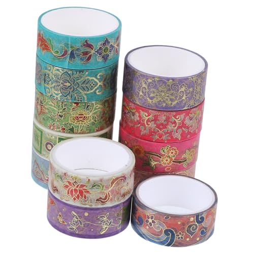 Sewroro 12 Rollen Vintage Washi Tape mit Goldfolie Dekoratives Klebeband für Scrapbooking DIY Handwerk Planer und Geschenkverpackung Selbstklebend Leicht Abreißbar Vielseitig Einsetzbar Sewroro 12 Rollen Vintage Washi Tape mit Goldfolie Dekoratives Klebeband für Scrapbooking DIY Handwerk Planer und Geschenkverpackung Selbstklebend Leicht Abreißbar Vielseitig Einsetzbar von Sewroro