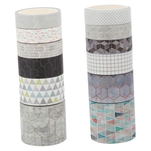 Sewroro 12 Rollen Washi Tapes mit Geometrischen Mustern Langlebiges Washi Papier DIY Klebeband Rückstandslos Entfernbar Vielseitig für Scrapbooking Tagebücher Geschenkverpackungen und Sewroro 12 Rollen Washi Tapes mit Geometrischen Mustern Langlebiges Washi Papier DIY Klebeband Rückstandslos Entfernbar Vielseitig für Scrapbooking Tagebücher Geschenkverpackungen und von Sewroro