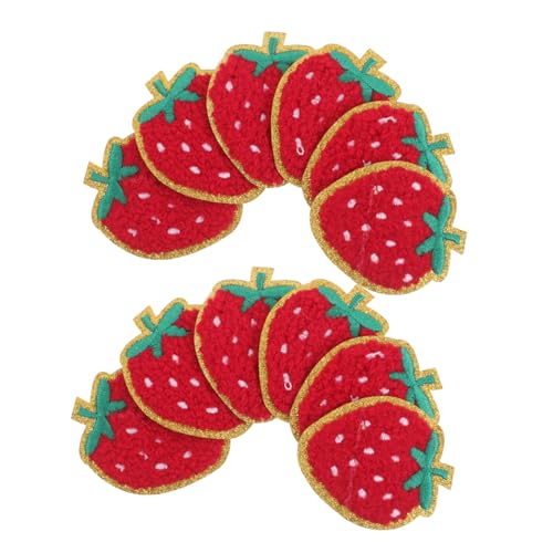 Sewroro 12 Stück Erdbeer Stickereien zum Aufbügeln Dekorative Patches für Kleidung Taschen Hüte Jacken und Jeans Farbige Applikationen für Kreative Diy Projekte Sewroro 12 Stück Erdbeer Stickereien zum Aufbügeln Dekorative Patches für Kleidung Taschen Hüte Jacken und Jeans Farbige Applikationen für Kreative Diy Projekte von Sewroro