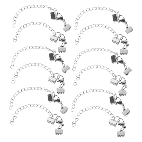 Sewroro 12 Stück Klemmen für Diy Schmuck Hochwertige Endkappen für Armbänder und Robuste Verbindungselemente für Kreative Bastelprojekte von Sewroro