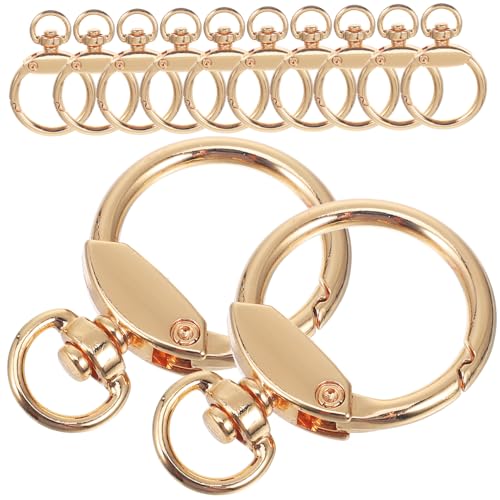 Sewroro 12 Stück Runde Karabiner Schlüsselanhänger O Ringe für DIY Bastelprojekte Robuste Federöffnung für Schlüssel und Anhänger für Handtaschen und Geldbörsen von Sewroro