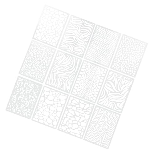 Sewroro 12 Stück Teilige Wiederverwendbare Schablonen mit Leoparden Schlangenmustern Kreative DIY Malvorlagen für Wand Stoff und Bastelprojekte Große Muster für Einfache Anwendung und von Sewroro