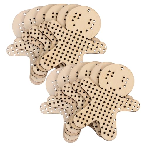 Sewroro 12 Stück Teiliges Diy Holzset für Weihnachtsbaumdekoration Natürliche Holzanhänger Lebkuchenmann Form Stabile Kreuzstichplatten zum Sticken Kreative Bastelvorlage für Handarbeiten Sewroro 12 Stück Teiliges Diy Holzset für Weihnachtsbaumdekoration Natürliche Holzanhänger Lebkuchenmann Form Stabile Kreuzstichplatten zum Sticken Kreative Bastelvorlage für Handarbeiten von Sewroro