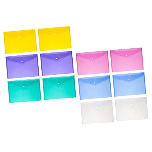 Sewroro 12 Stück Teiliges Dokumentenmappe Blau Transparente PP Dateiordner mit Sicherem Druckknopfverschluss Reißfest und Wasserabweisend Praktischer Organizer für Büro Schule und Zuhause von Sewroro