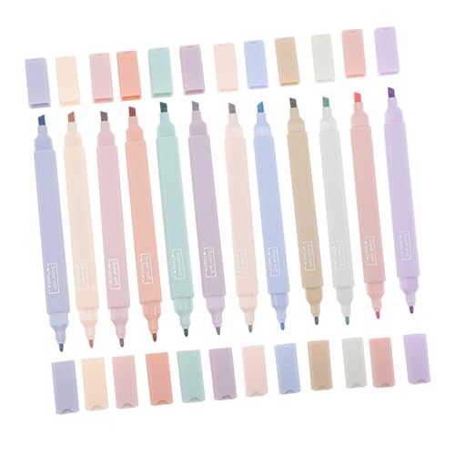 Sewroro 12 Stück Teiliges Doppelseitiger Marker Pens Weiche Spitze Pastellfarbene Leuchtstifte für Schule Notizen Tagebuch Hervorhebungen für Schüler und Bürogebrauch Sewroro 12 Stück Teiliges Doppelseitiger Marker Pens Weiche Spitze Pastellfarbene Leuchtstifte für Schule Notizen Tagebuch Hervorhebungen für Schüler und Bürogebrauch von Sewroro