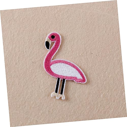 Sewroro 12 Stück Teiliges Flamingo Stickerei Aufnäher zum Aufbügeln Bunte Stoffflicken für Kleidung Jeans Taschen Hüte DIY Bastelprojekte Selbstklebend und Modisch zur Reparatur und von Sewroro