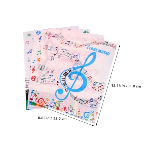 Sewroro 12 Stück Teiliges Förmiges Dokumenten Organizer mit Eleganten Klaviernoten Doppelseitige PVC Mappe Großer Kapazität Benutzerfreundliches Design Ästhetische Schulbedarfslösung für von Sewroro