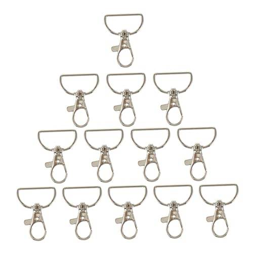 Sewroro 12 Stück Teiliges Metall Schlüsselanhänger clips Lobster Verschlüsse Drehbar Karabinerhaken für Schlüsselbänder DIY Taschen Hundeleinen Lanyards und Bastelprojekte von Sewroro