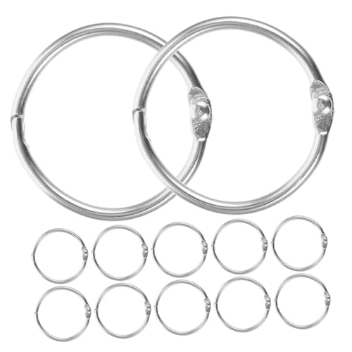 Sewroro 12 Stück Teiliges Metall buchringe Praktische Wiederverwendbare Ringe für Loseblatt Scrapbooking Flexibler Schnellhefter für Büro Schule Zuhause von Sewroro