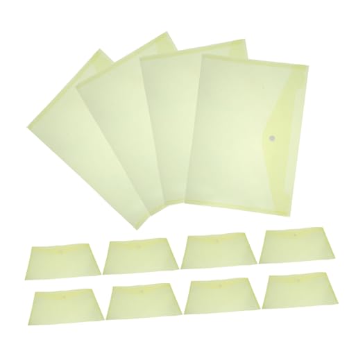 Sewroro 12 Stück Teiliges Transparente Dokumentenmappe mit Druckknopf Reißfest und Wasserabweisend Sicherer Dokumentenorganizer für Wichtige Unterlagen Praktische Aufbewahrung für Büro und von Sewroro