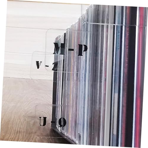 Sewroro 12 Stück Teiliges Vinyl Record Divider aus Transparentem Acryl A z Trennkarten für Horizontale und Senkrechte Schallplatten CD organisation Minimalistischer Organizer für von Sewroro