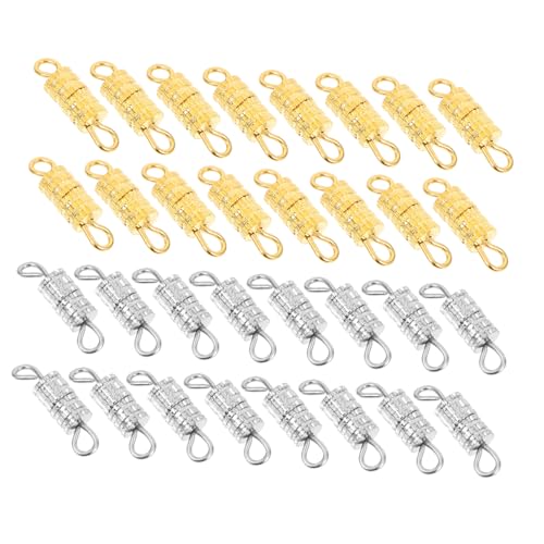 Sewroro 120 Stück Teiliges Schraubverschluss aus Langlebiger Legierung Glänzend Einfaches Design Geeignet für Armbänder und Halsketten DIY Schmuckherstellung Goldene Silberne Verbinder Sewroro 120 Stück Teiliges Schraubverschluss aus Langlebiger Legierung Glänzend Einfaches Design Geeignet für Armbänder und Halsketten DIY Schmuckherstellung Goldene Silberne Verbinder von Sewroro