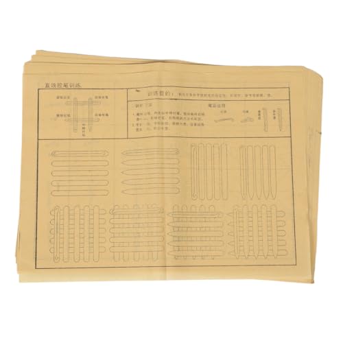Sewroro 120 Stück Übungspapier Für Chinesische Kalligraphie, Transparentpapier Für Schüler Und Anfänger, Chinesische Kalligraphiepinsel, Handschriftübungen von Sewroro