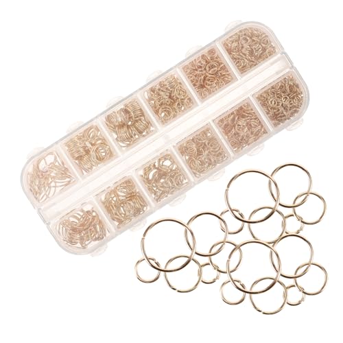 Sewroro 1200Stücke Biegeringe Offene Sprungringe für DIY Schmuckherstellung Hochwertiges Eisen Vielseitig Einsetzbar Zubehör für und Armbänder Sewroro 1200Stücke Biegeringe Offene Sprungringe für DIY Schmuckherstellung Hochwertiges Eisen Vielseitig Einsetzbar Zubehör für und Armbänder von Sewroro