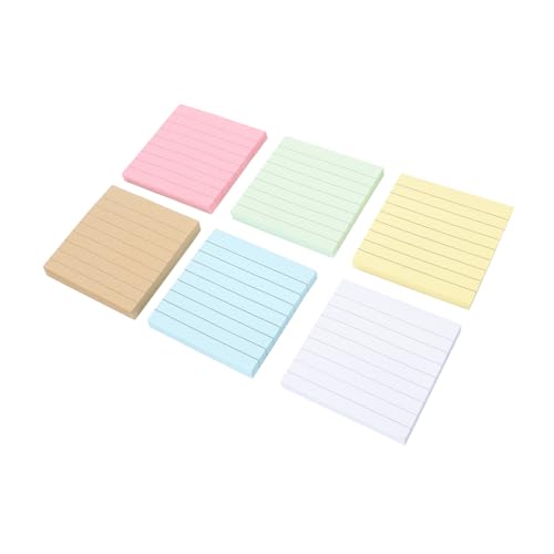 Sewroro 12Stücke Bunte Haftnotizen Notizblöcke für To Do Listen Selbstklebende Notizzettel für Büro und Schule Kreative Abreißbare Memo Pads Farben von Sewroro