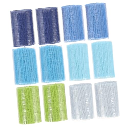 Sewroro 12Stücke Knüpfgarn Flauschige Acrylwolle für DIY Teppich Kissen Decken und Bastelprojekte Hypoallergen für Anfänger und Erfahrene von Sewroro