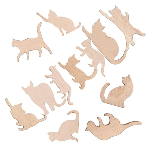 Sewroro 12Stücke Unlackierte Holz Katzen Ausschnitte für DIY Deko Leere Holzscheiben zum Basteln Graffiti und Kreative Projekte für Erwachsene für Festlichkeiten Sewroro 12Stücke Unlackierte Holz Katzen Ausschnitte für DIY Deko Leere Holzscheiben zum Basteln Graffiti und Kreative Projekte für Erwachsene für Festlichkeiten von Sewroro