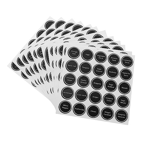 Sewroro 13 Blätter Teiliges Set Runde Selbstklebende Küchendosen Etiketten aus PVC Wiederbeschreibbare Schwarze Tafelschilder für Gewürzgläser Beschriftbare Aufkleber zur Sewroro 13 Blätter Teiliges Set Runde Selbstklebende Küchendosen Etiketten aus PVC Wiederbeschreibbare Schwarze Tafelschilder für Gewürzgläser Beschriftbare Aufkleber zur von Sewroro