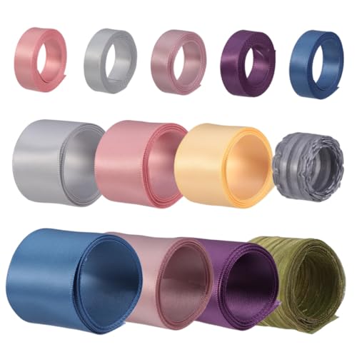 Sewroro 13 Stück Teiliges DIY Schleifenband Set aus Farbenfrohes Geschenkband für Haaraccessoires Haarschmuck Hochzeit Basteln von Haarbändern und Festdeko von Sewroro