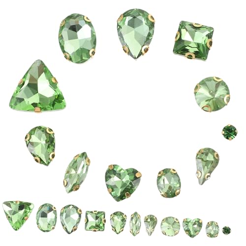 Sewroro 130 Stück Claw Rhinestones Zartem Grün Funkenkleine Strasssteine zum Aufnähen für Diy Bastelprojekte Kleidung und Accessoires Sewroro 130 Stück Claw Rhinestones Zartem Grün Funkenkleine Strasssteine zum Aufnähen für Diy Bastelprojekte Kleidung und Accessoires von Sewroro
