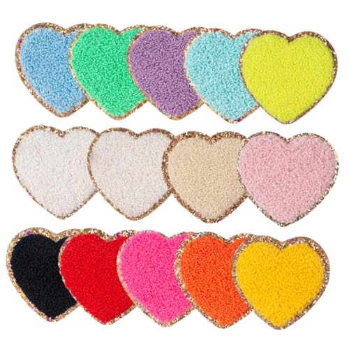 Sewroro 14 Stück Teiliges Selbstklebende Herz Patches in Bunten Farben Verschleißfeste Applikationen zum Aufbügeln für Kleidung Taschen Jacken und DIY Dekoration Sewroro 14 Stück Teiliges Selbstklebende Herz Patches in Bunten Farben Verschleißfeste Applikationen zum Aufbügeln für Kleidung Taschen Jacken und DIY Dekoration von Sewroro