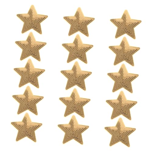 Sewroro 15 Stück Fünf-punkte-sternpatch Mit Pailletten Glitzer-stern-bügelflicken Patch Aufnähen Bag Star Patches Paillettenstern-patch Sterndekorative Patches Das Haustier Golden von Sewroro