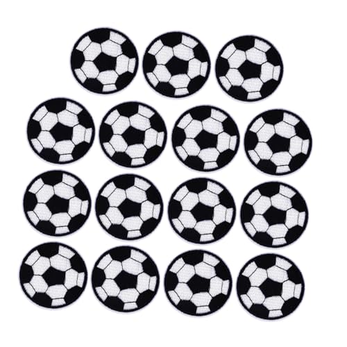 Sewroro 15 Stück Teiliges Fußball Aufnäher Bestickte Bügelbilder für Kleidung Taschen Hüte Waschbare Fußball Stoff Patches zum Aufbügeln und Nähen für DIY Kleidung Dekoration Sewroro 15 Stück Teiliges Fußball Aufnäher Bestickte Bügelbilder für Kleidung Taschen Hüte Waschbare Fußball Stoff Patches zum Aufbügeln und Nähen für DIY Kleidung Dekoration von Sewroro