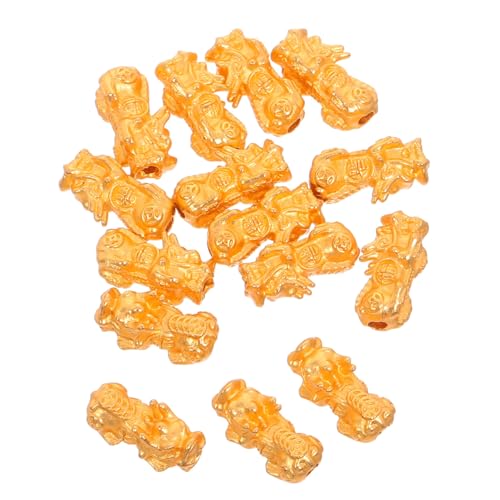 Sewroro 15 Stück Teiliges Goldbeschichtete Pixiu Spacer Perlen Metall Feng Shui Glücksbringer Perlen für Armband Halskette Schmuck DIY Handwerk von Sewroro