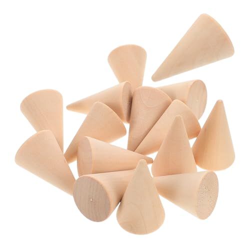 Sewroro 15 Stück Teiliges Holzkegel Unlackierte Geometrische Schmuckringhalter DIY Natürliche Holzdisplayständer für Büro Heimdekoration Bastelzubehör Sewroro 15 Stück Teiliges Holzkegel Unlackierte Geometrische Schmuckringhalter DIY Natürliche Holzdisplayständer für Büro Heimdekoration Bastelzubehör von Sewroro