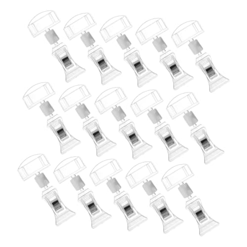 Sewroro 15 Stück Transparente Schilderhalter-clips Für Einzelhandelsdisplays, Transparenter, Drehbarer Clip-ständer Für Warendisplays, Einzelhandelsregale, Körbe, Karten, Sewroro 15 Stück Transparente Schilderhalter-clips Für Einzelhandelsdisplays, Transparenter, Drehbarer Clip-ständer Für Warendisplays, Einzelhandelsregale, Körbe, Karten, von Sewroro